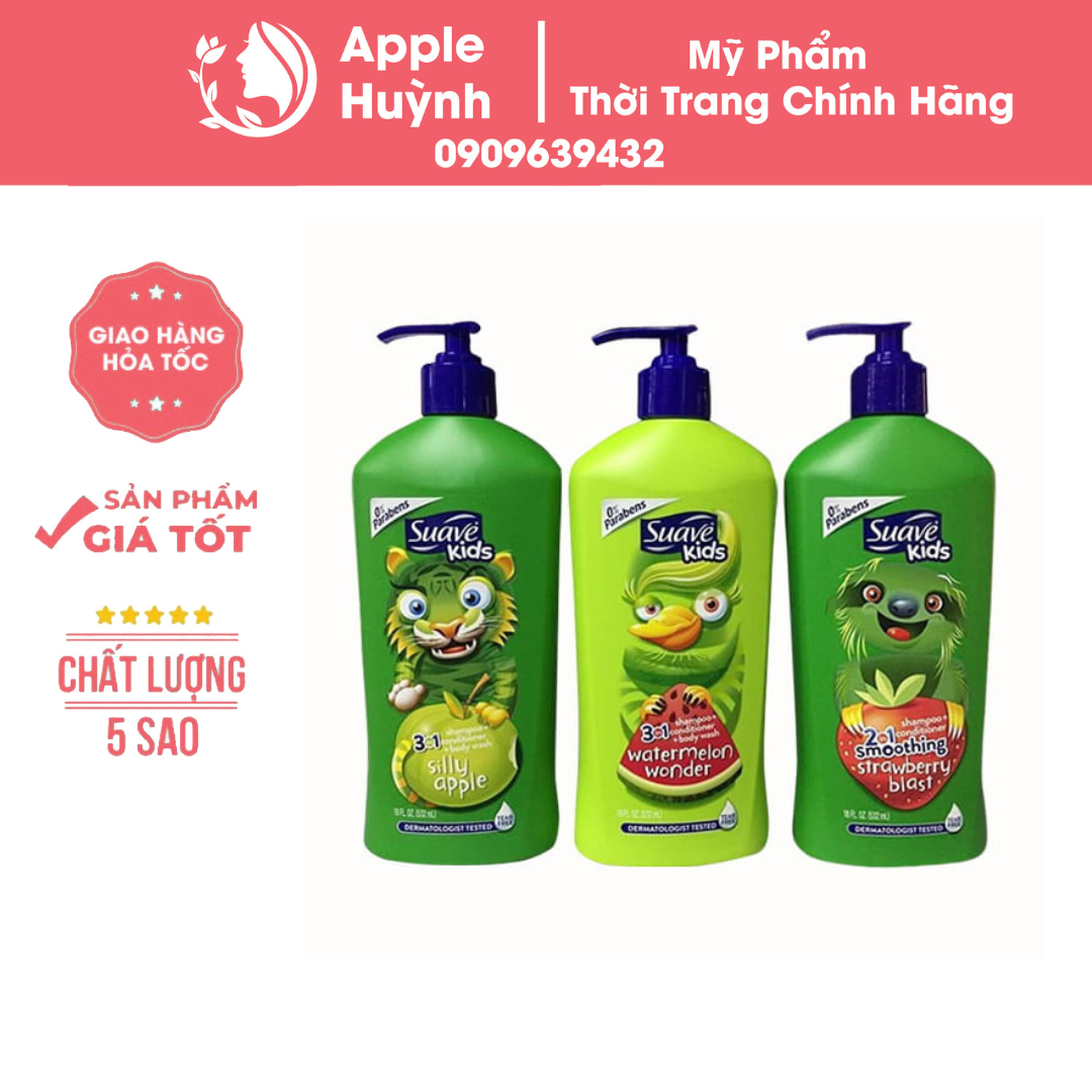 Sữa Tắm Gội 3 Trong 1 Cho Bé Suave Kids
