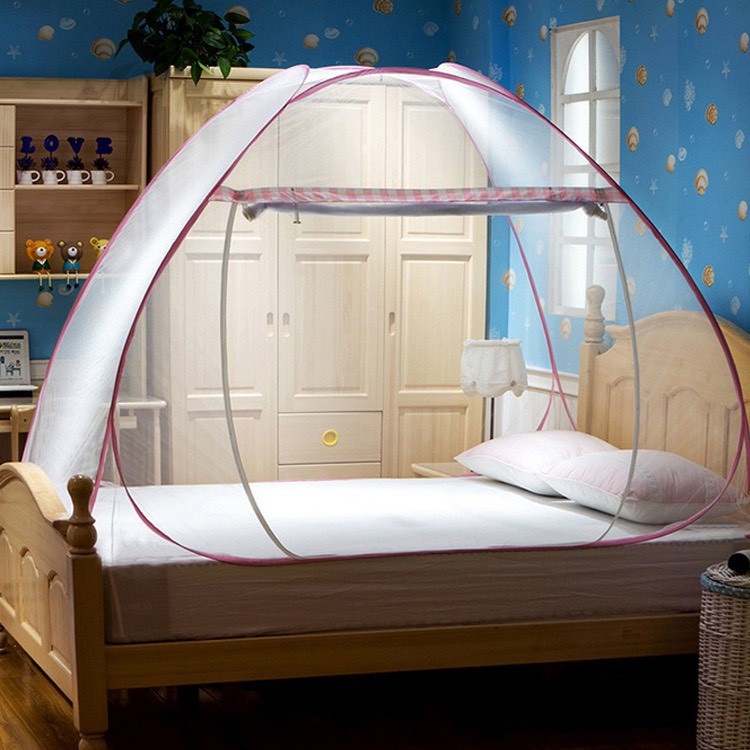 Mùng Ngủ Chụp Thông Minh 1m8x2m, Màn Chụp Tự Bung, Mùng Xếp Gấp Gọn Tiện Lợi.