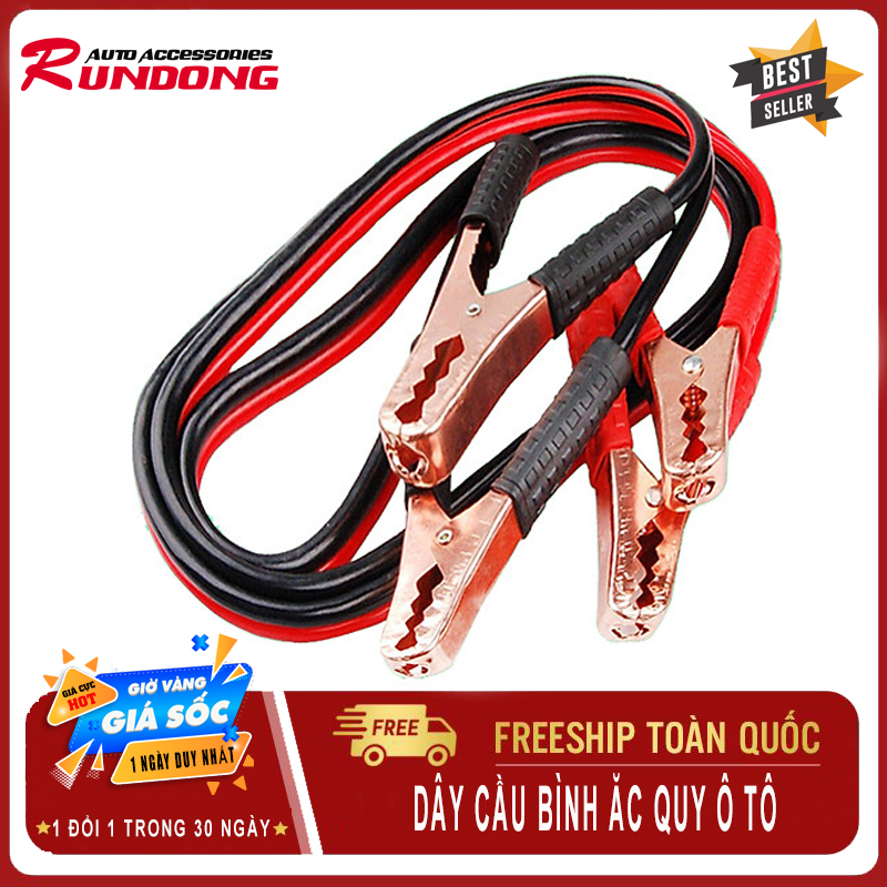 Dây câu bình ắc quy ô tô lõi đồng, Dây đôi câu điện ắc quy cứu hộ ô tô-RUNDONG