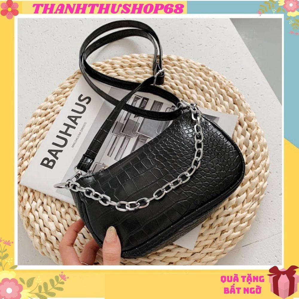 TÚI ĐEO CHÉO NỮ XÍCH TRẮNG TTS 464