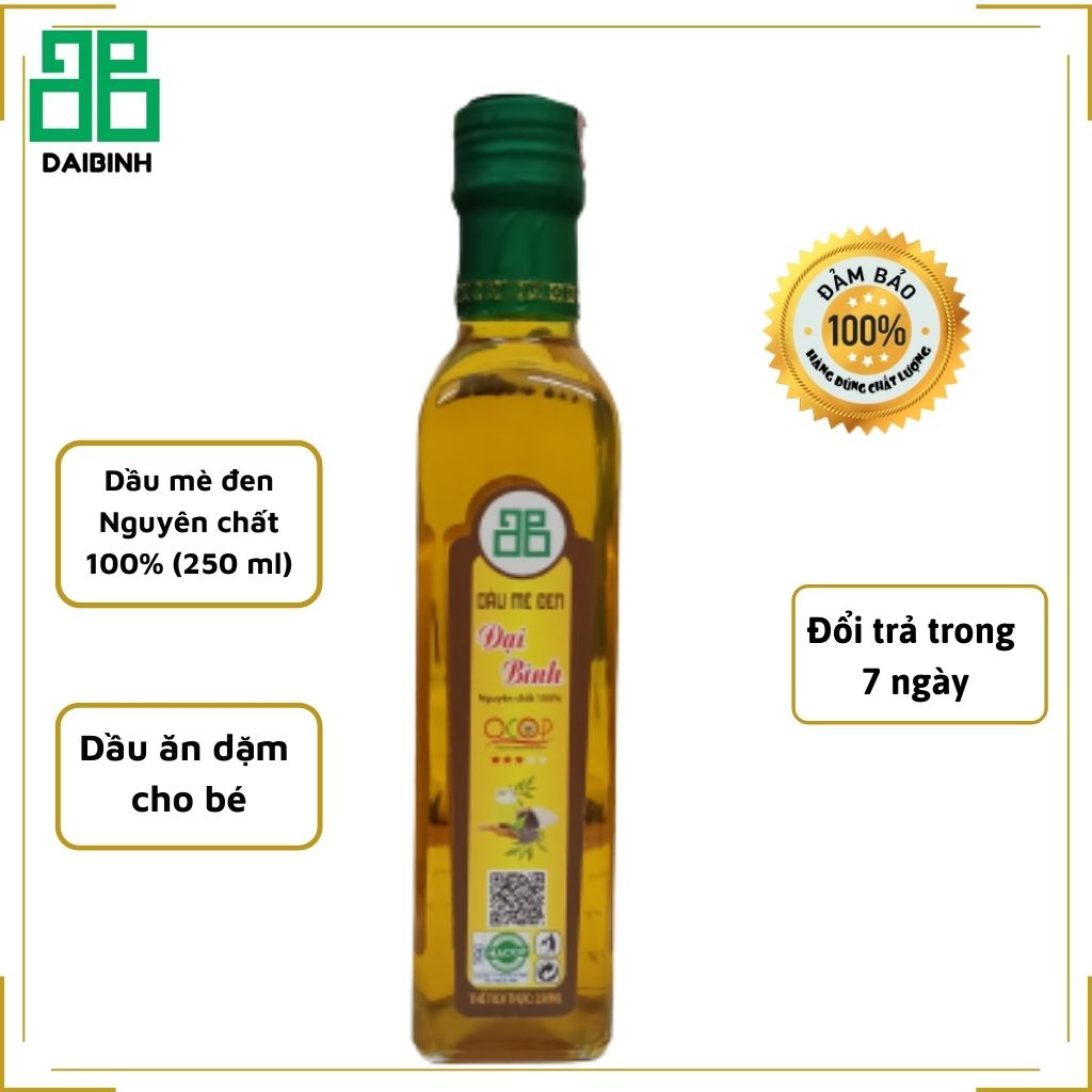 Dầu mè đen đại bình nguyên chất 100% - chai