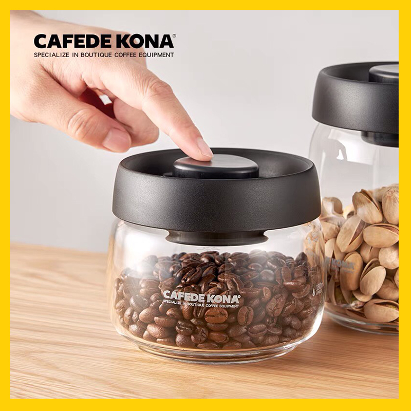 Hũ đựng cà phê có van hút chân không cafede kona