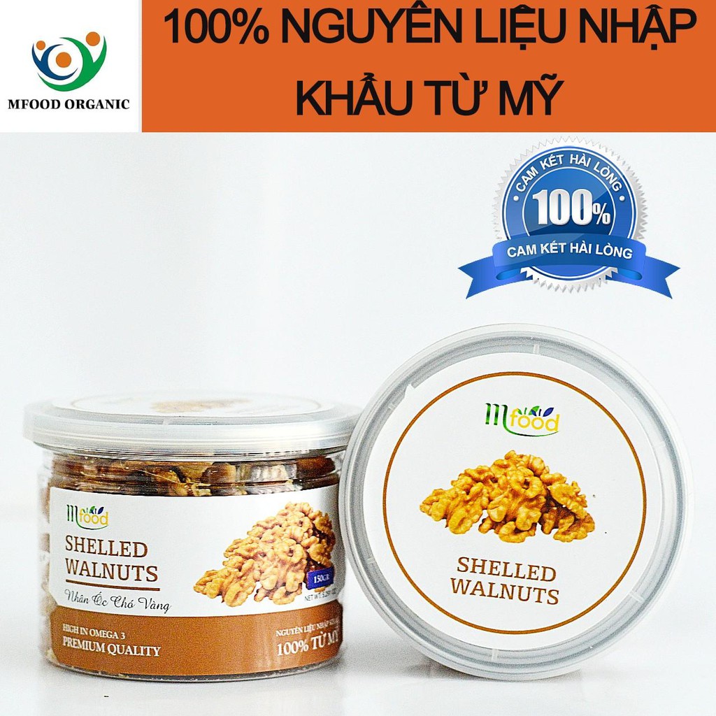 Nhân quả óc chó vàng mỹ hũ 150gram - thương hiệu mfood