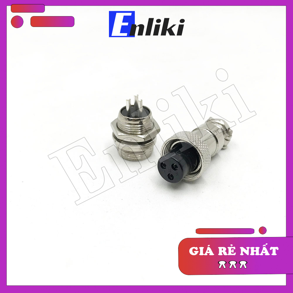 Cặp giắc gx12-3p 3 chân