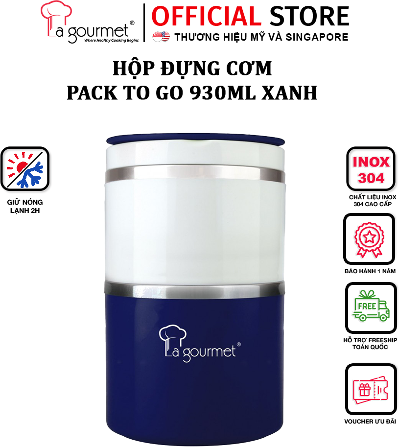 Camen đựng cơm chống tràn La gourmet 930ml Inox 304 cao cấp chính hãng-337757