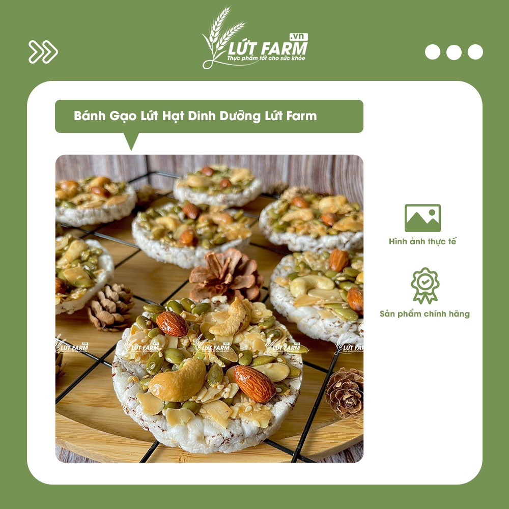 Bánh gạo lứt hạt dinh dưỡng lứt farm