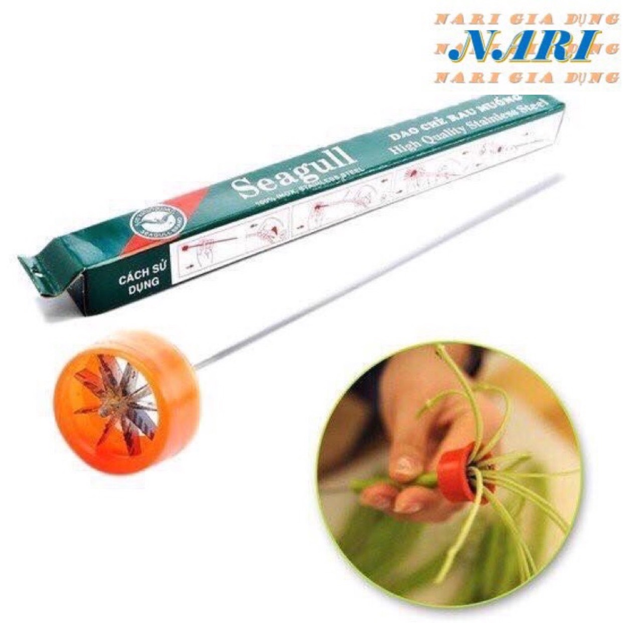 Dụng cụ chẻ rau muống siêu nhanh làm gỏi , nộm Seagull - Chẻ rau muống - gia dụng Nari