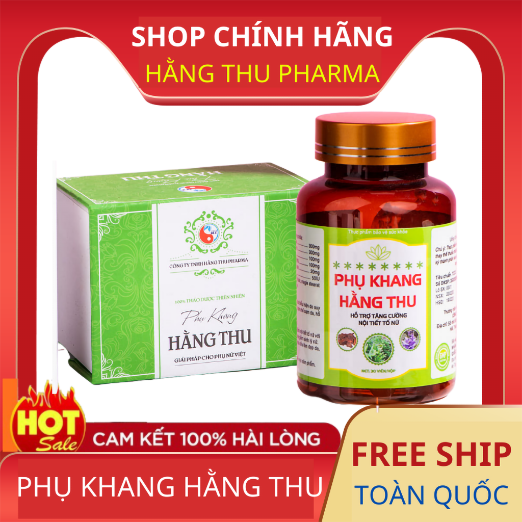 Phụ khang hằng thu - tặng kèm viên uống nội tiết tố - hằng thu pharma vn