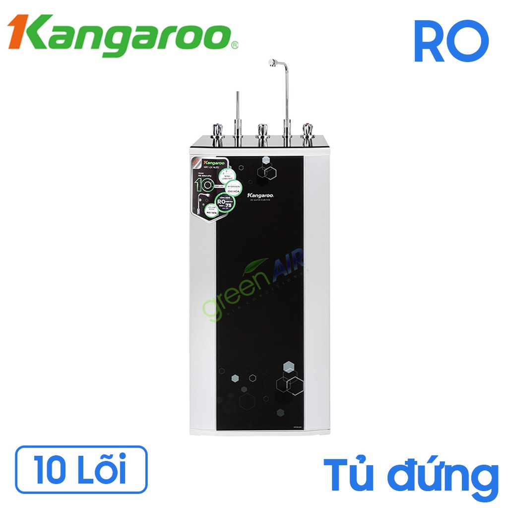 Máy lọc nước R.O nóng lạnh Hydrogen Kangaroo KG10A4VTU 10 Lõi Có Lắp Đặt TP HCM/Bình Dương/Đồng NAI Chống gây lão hóa bổ sung khoáng chất tự nhiên Ca2+ Fe2+