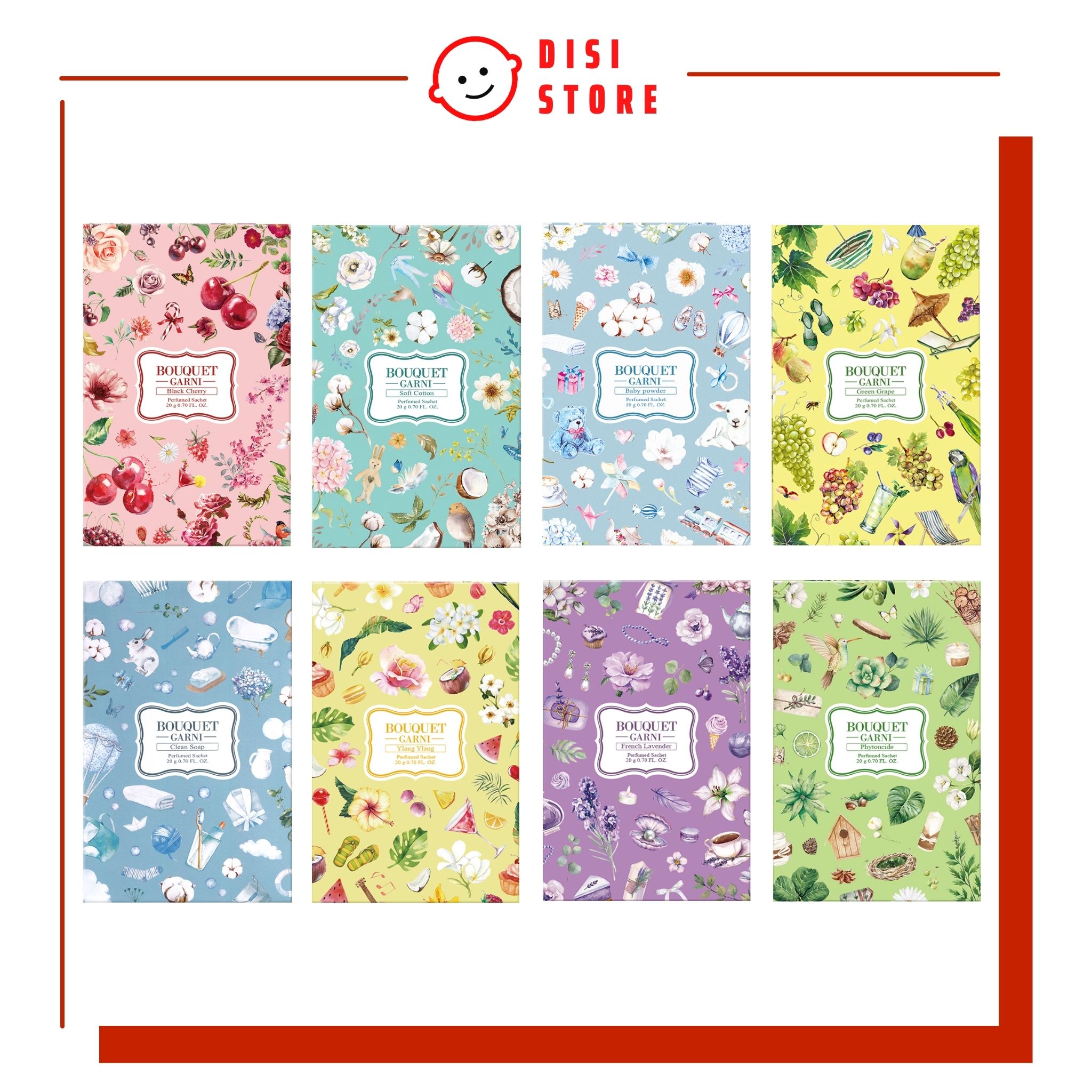 20g Túi Thơm Tủ Quần Áo BOUQUET GARNI Hàn Quốc Để Phòng Treo Tủ Quần Áo Treo Xe Hơi Tủ Giày Thảo Mộc - DISI