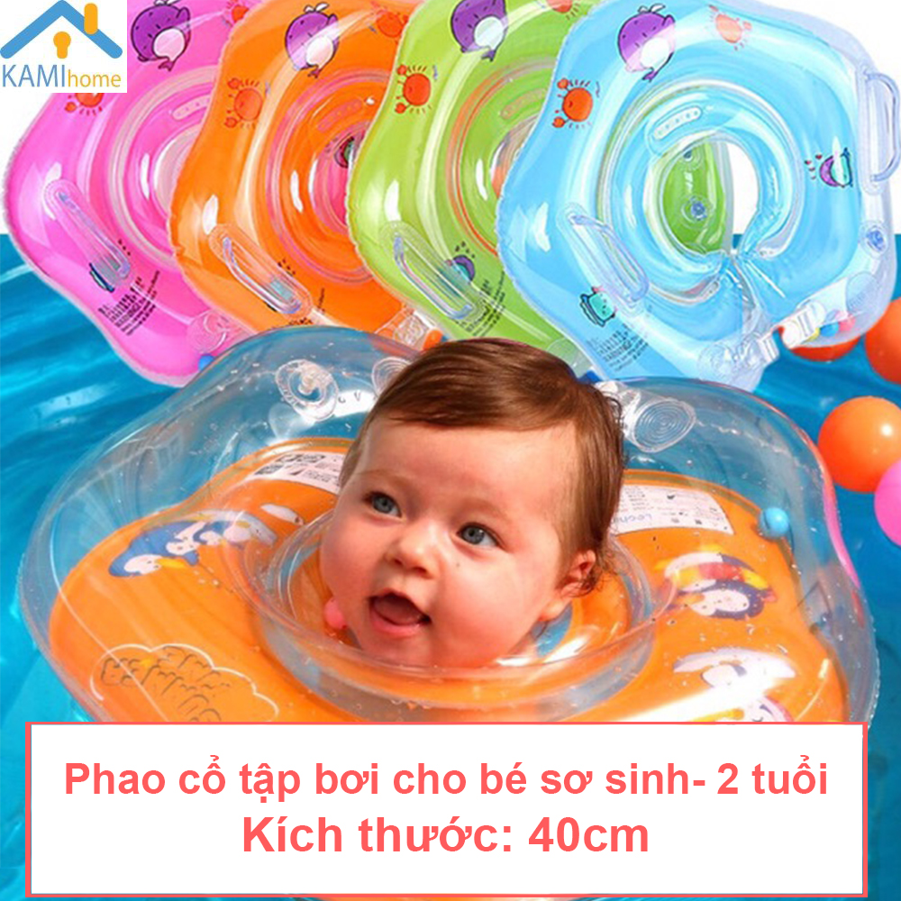Phao cổ tập bơi chống lật có chuông cho trẻ từ Sơ sinh - 2 tuổi bể bơi hồ bơi phao bơi áo phao bơi KraygShop