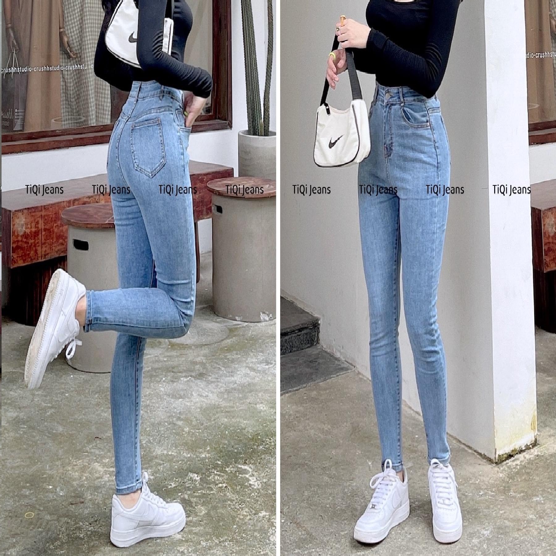 Quần Jean Nữ BB 1045 XANH BẠC (Có Size Đại) Thời Trang Cao Cấp Co Giãn Tốt - Hàng Chuẩn Hình 04