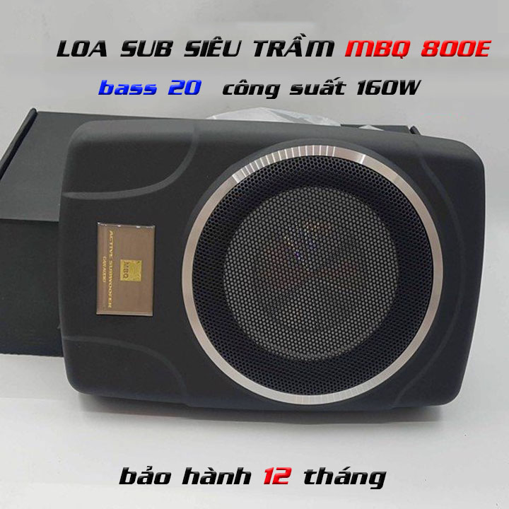 LOA SUB GẦM GHẾ Ô TÔ MBQ 800 E, ÂM TRẦM CHẮC, VANG, CÔNG SUẤT LỚN, SỰ LỰA CHỌN TỐI ƯU CHO XE CỦA BẠN
