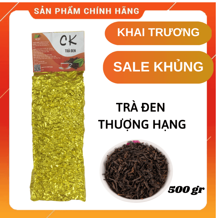 Trà Đen đặc biệt CK Tea. Trà đen pha trà sữa đậm vị. Trà đen nuôi Kombucha - Túi 500gr