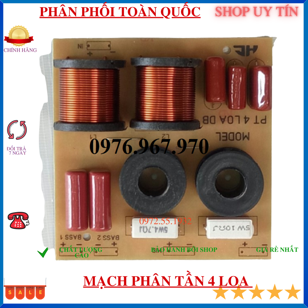 Mạch bảo vệ 4 đường tiếng linh kiện chuẩn  - giá 1 mạch