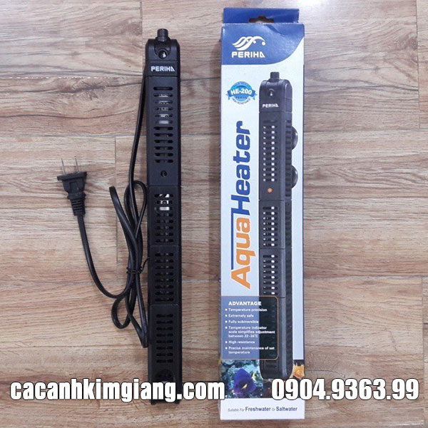 Sưởi bể cá Periha 500W - Sưởi CAO CẤP chống va đập HE 500