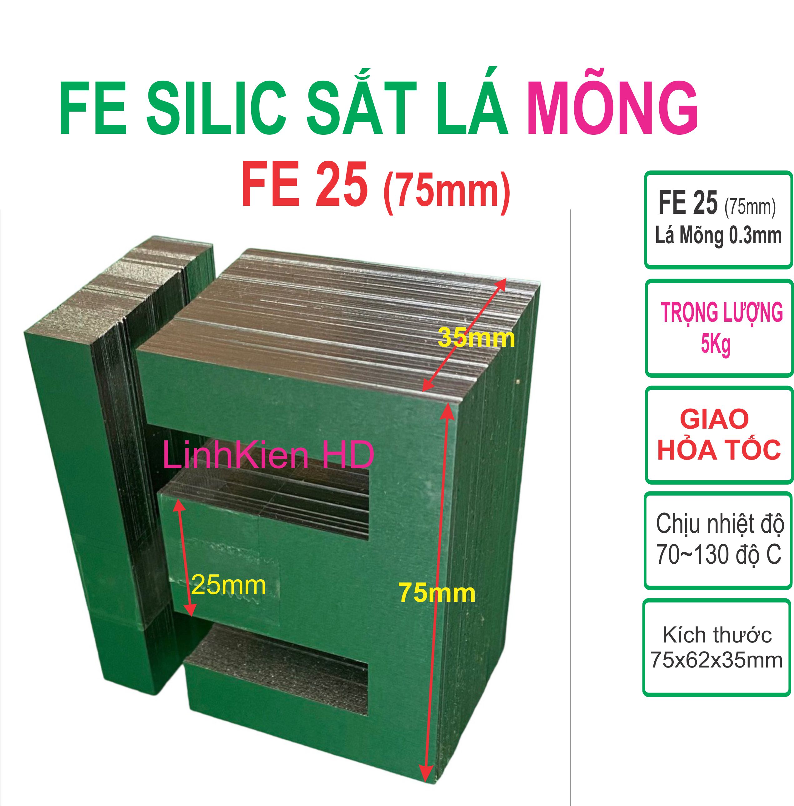 Combo 5kg Fe sắt silic làm biến áp kích cơ biến áp thường 220v Fe25mm lá mỏng - gói 5kg LinhKien HD