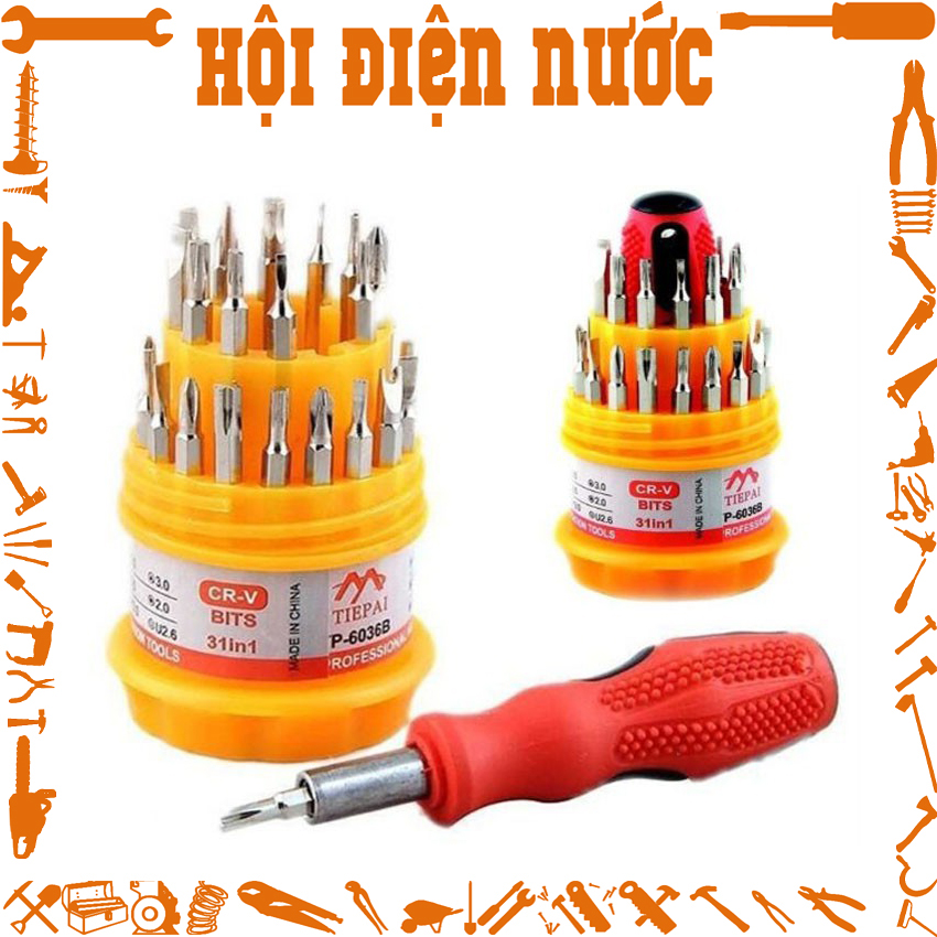 Bộ Tô Vít Đa Năng 31 chi tiết - Đầu có từ tính - Chuyên dụng tháo lắp sửa chữa điện thoại