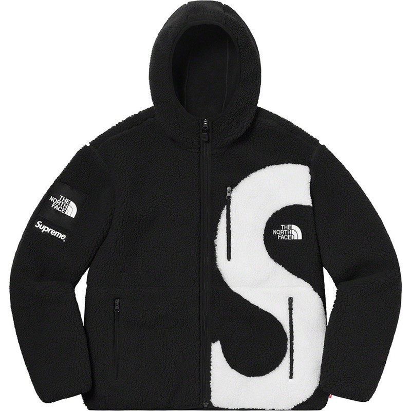 Áo khoác Supreme TNF S Logo Hooded Fleece Jacket, áo hoodie jacket supreme lông
