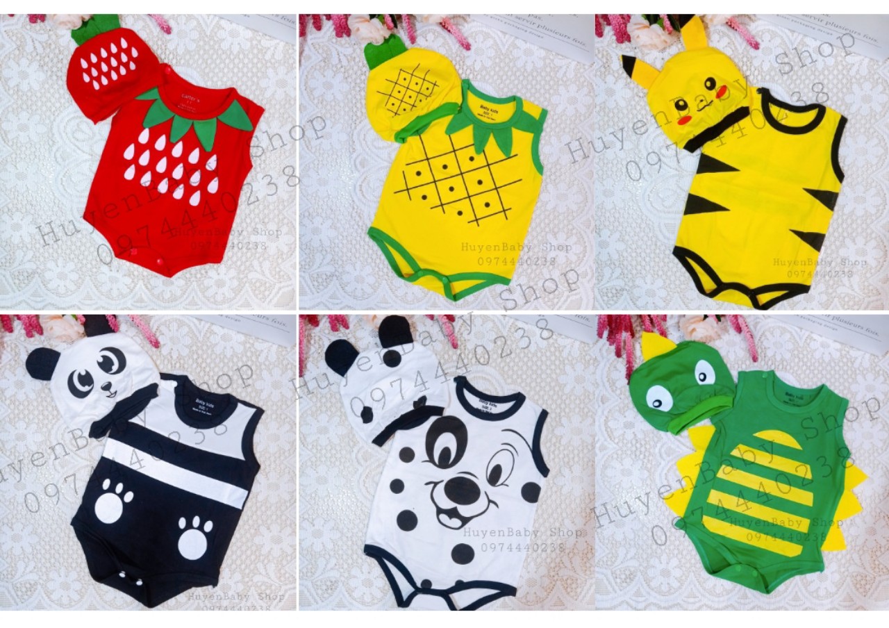 (Được lựa mẫu) Bodysuit cho Bé - Body chip hình thú CAO CẤP hình thú dễ thương