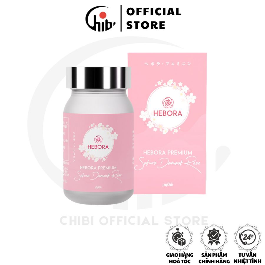 Viên uống tỏa hương Hebora Premium Sakura Damask Rose (Hộp 60 viên)