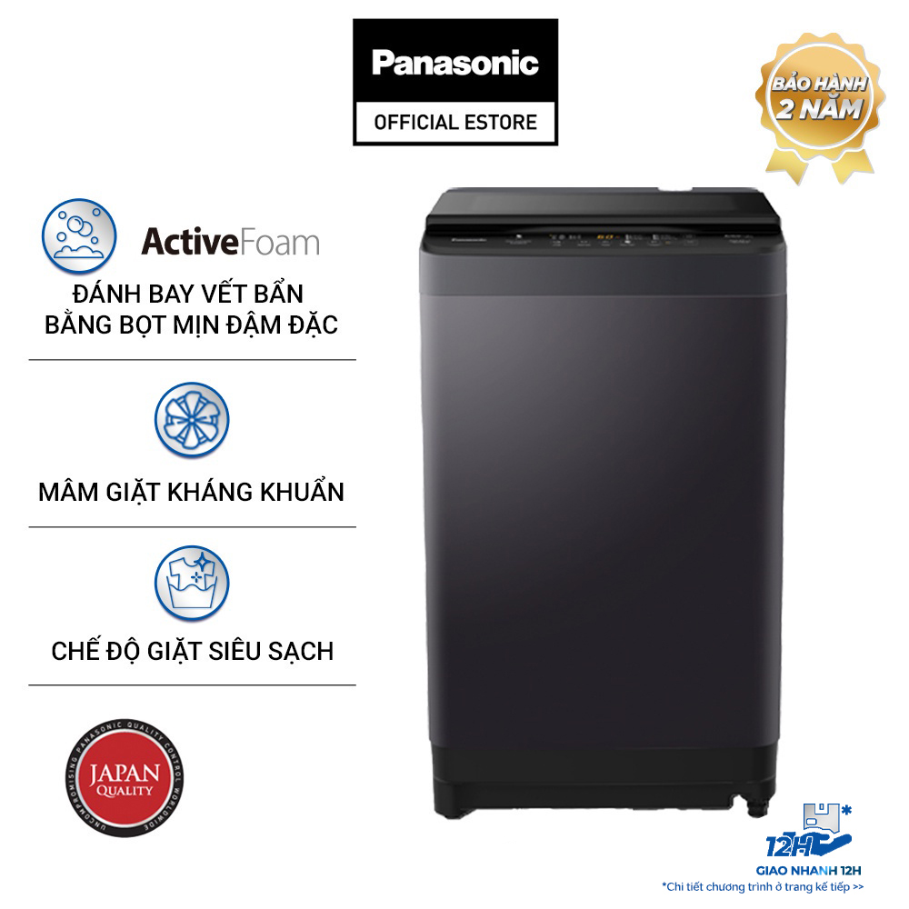 Máy giặt cửa trên panasonic 9kg na-f90s10brv - bảo hành chính hãng 12 tháng