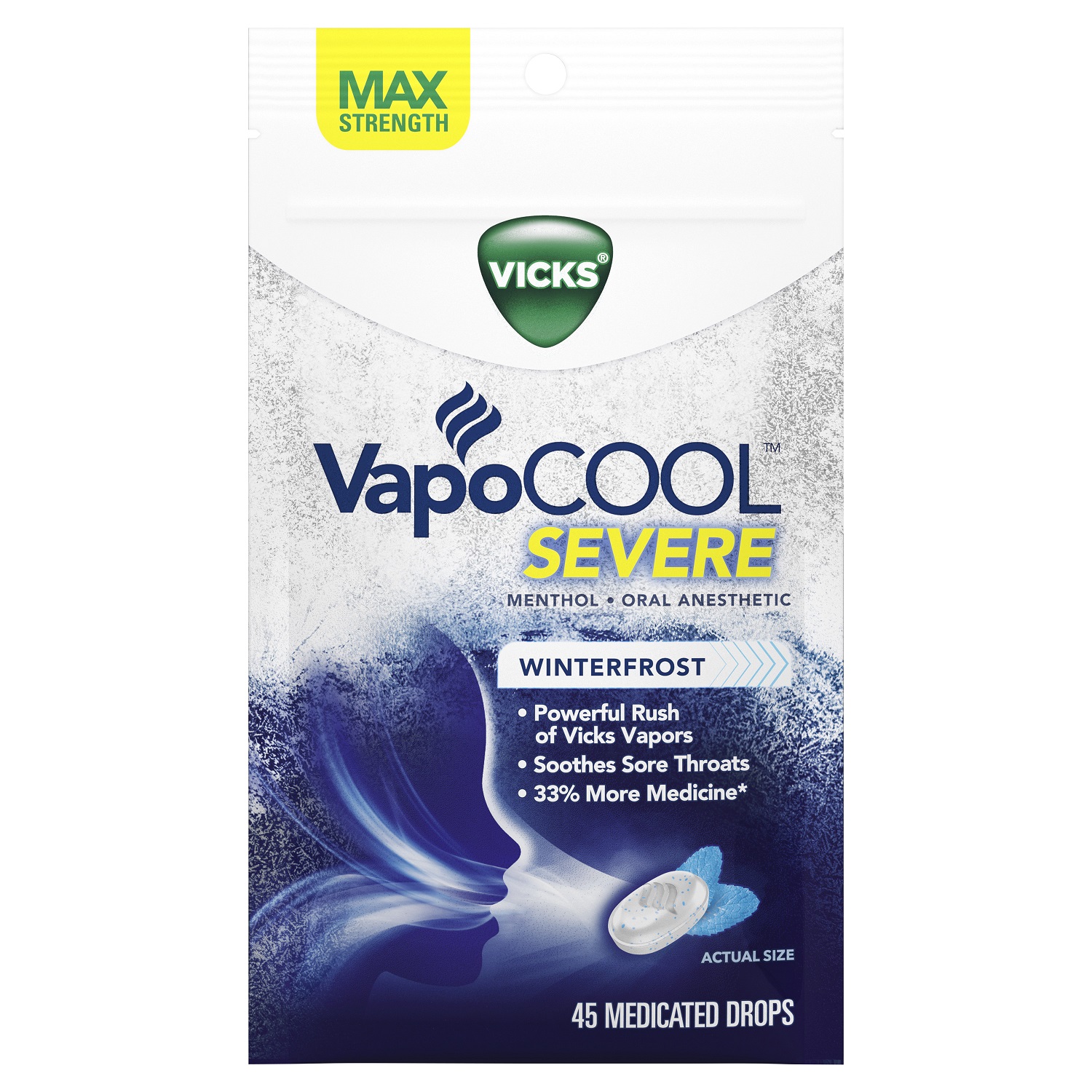 [HCM]Viên ngậm Vicks VapoCOOL Max Strength - 45 viên