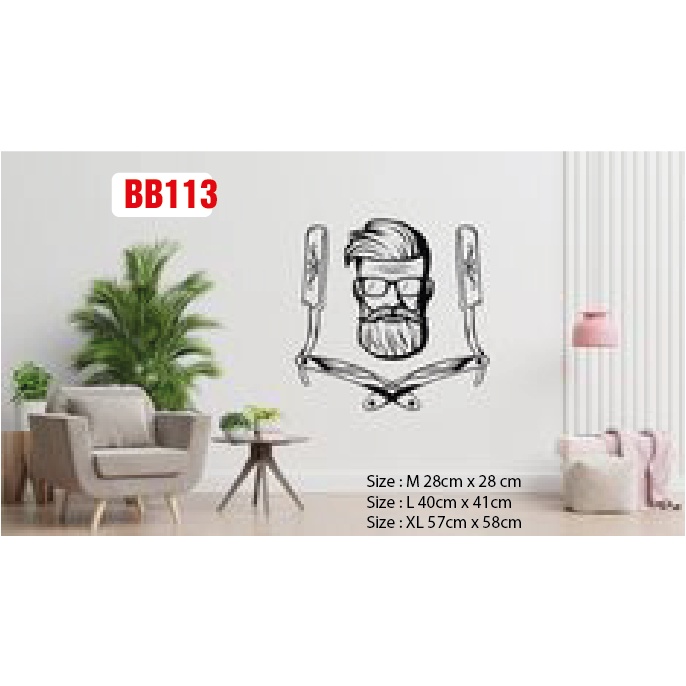 Decal dán làm đẹp cửa tiệm Barber và Salon P8