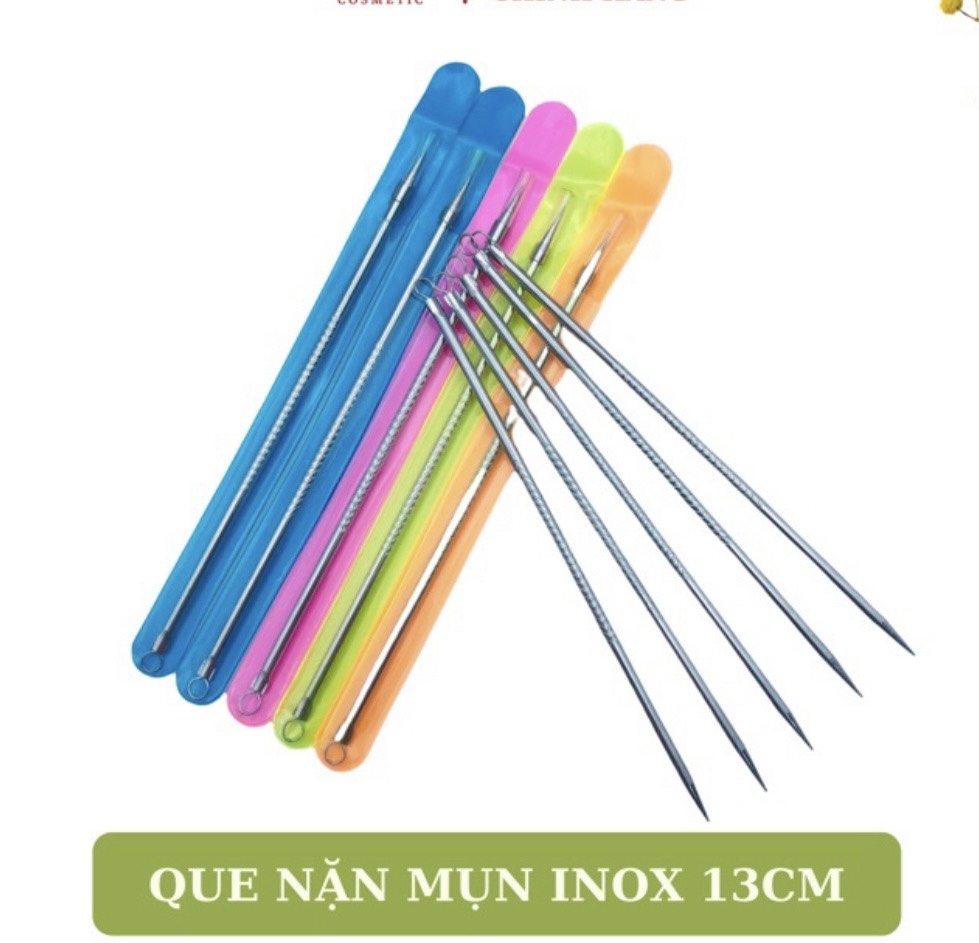 Que nặn mụn inox 13cm