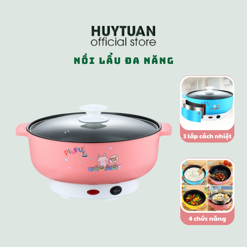 Nồi lẩu điện đa năng công nghệ cao, tiết kiệm điện đường kính 28cm