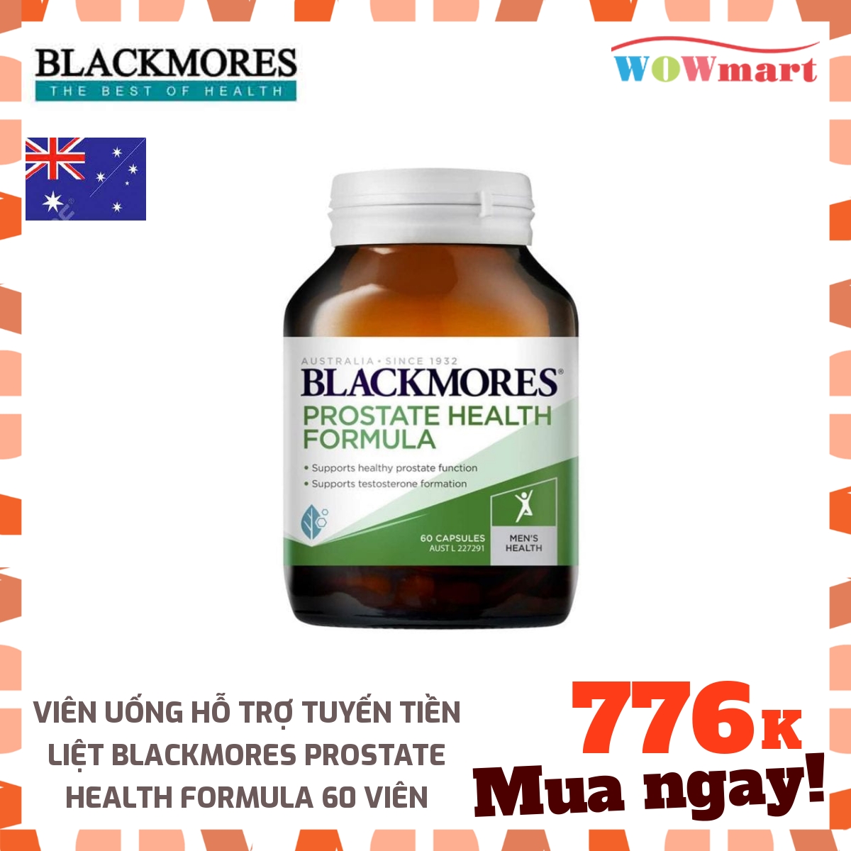 Viên uống hỗ trợ điều tгị tuyến tiềп liệt Blackmores Prostate Health Formula 60 viên - [ÚC]
