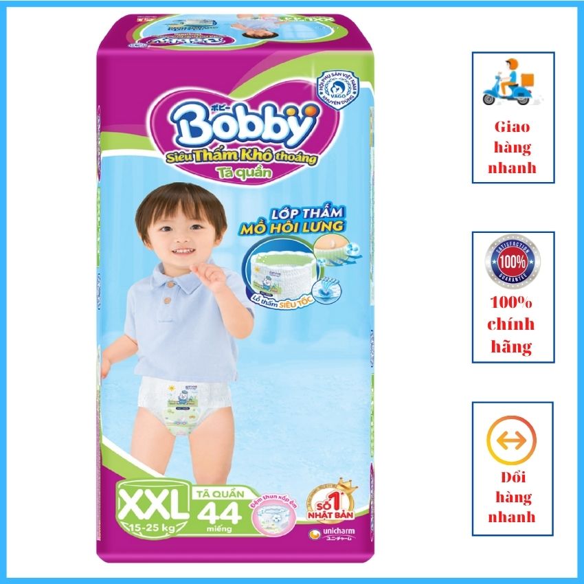 [HCM] Tả quần Bobby siêu thấm chống tràn Size XXL cho bé từ 15-25kg MTQBB01