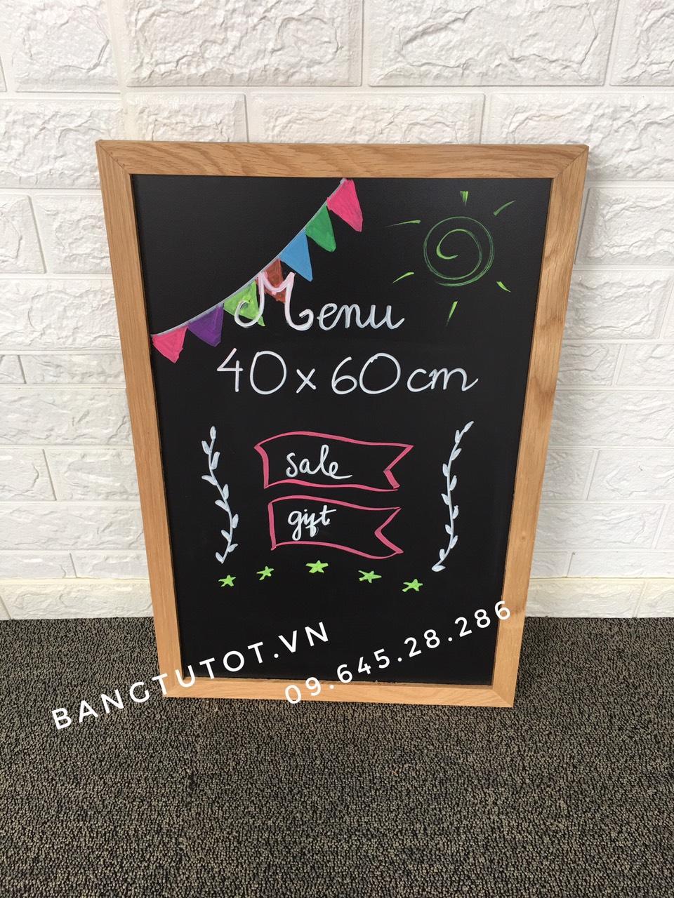 Bảng menu treo tường 40*60 cm