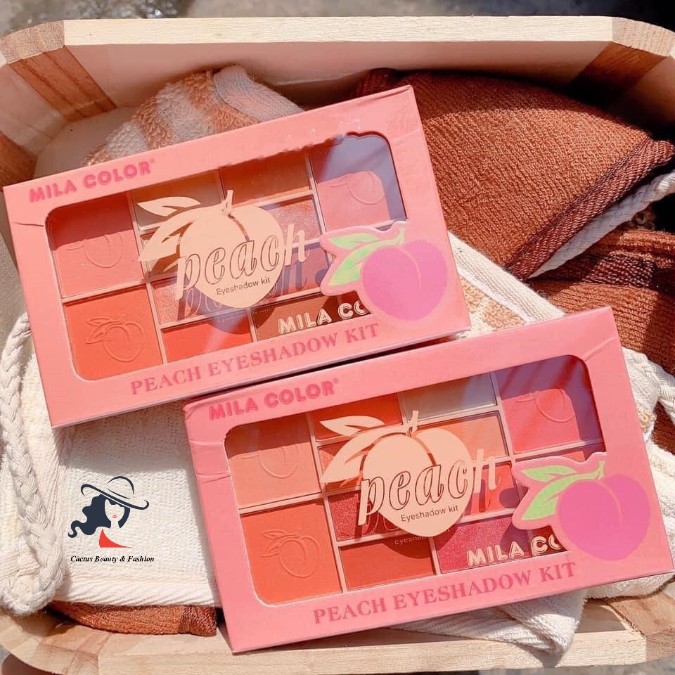 [HCM]Bảng Phấn Mắt Mila Color Peach Eyeshadow Kit 12 Ô