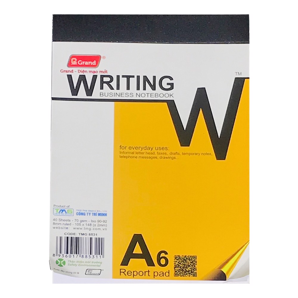 Vở xé pgrand khổ a5/a6 40 tờ