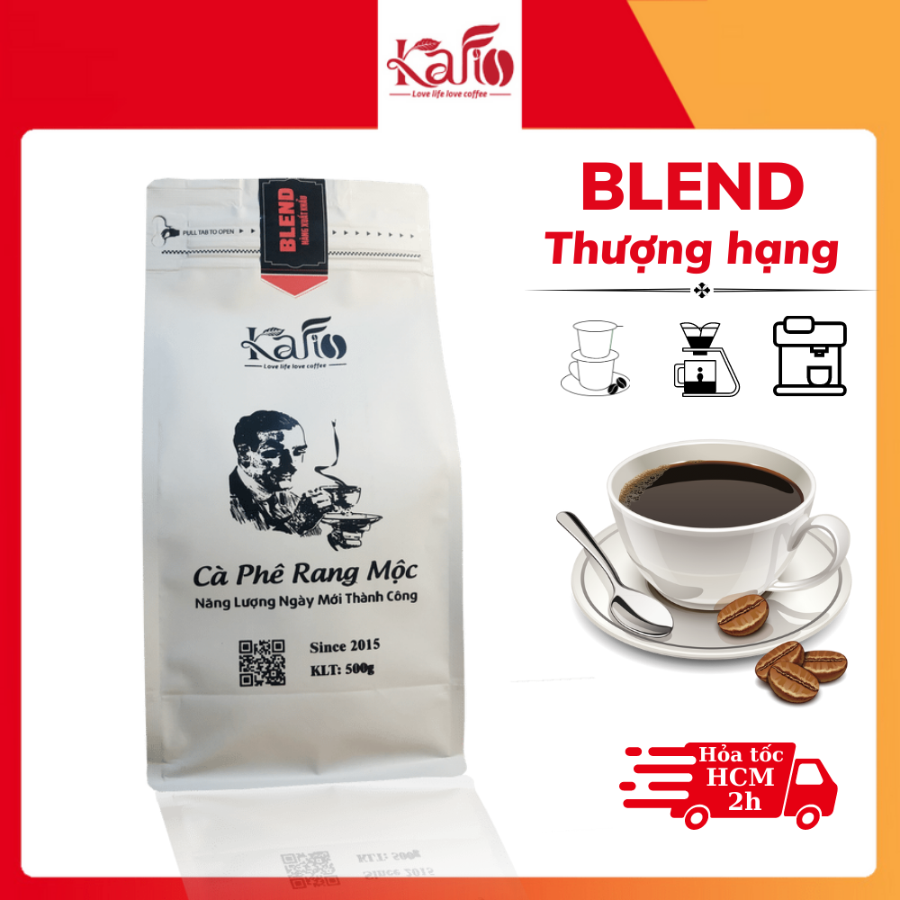 Cà phê hạt kafi blend ARC rang mộc nguyên chất vị đậm đà đắng nhẹ thơm