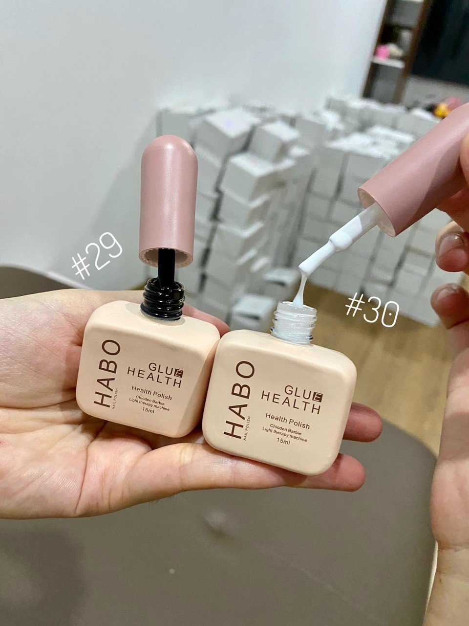 Sơn gel habo trắng sữa, đen, trắng