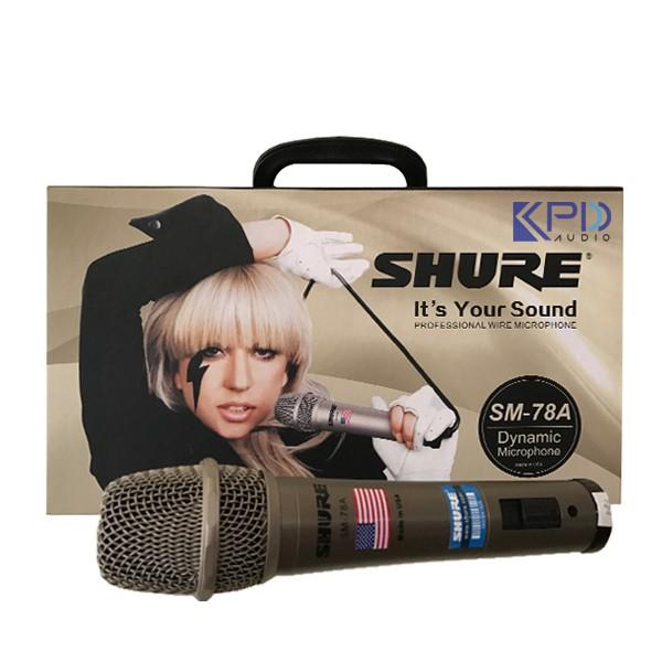 Micro có dây karaoke shure sm-78a cao cấp