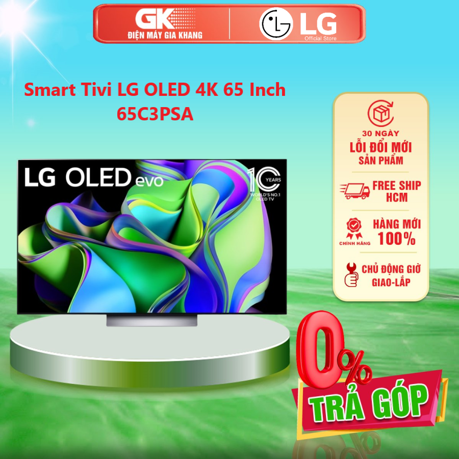 Smart Tivi LG OLED 4K 65 Inch 65C3PSA - GIAO TOÀN QUỐC - FREESHIP HCM