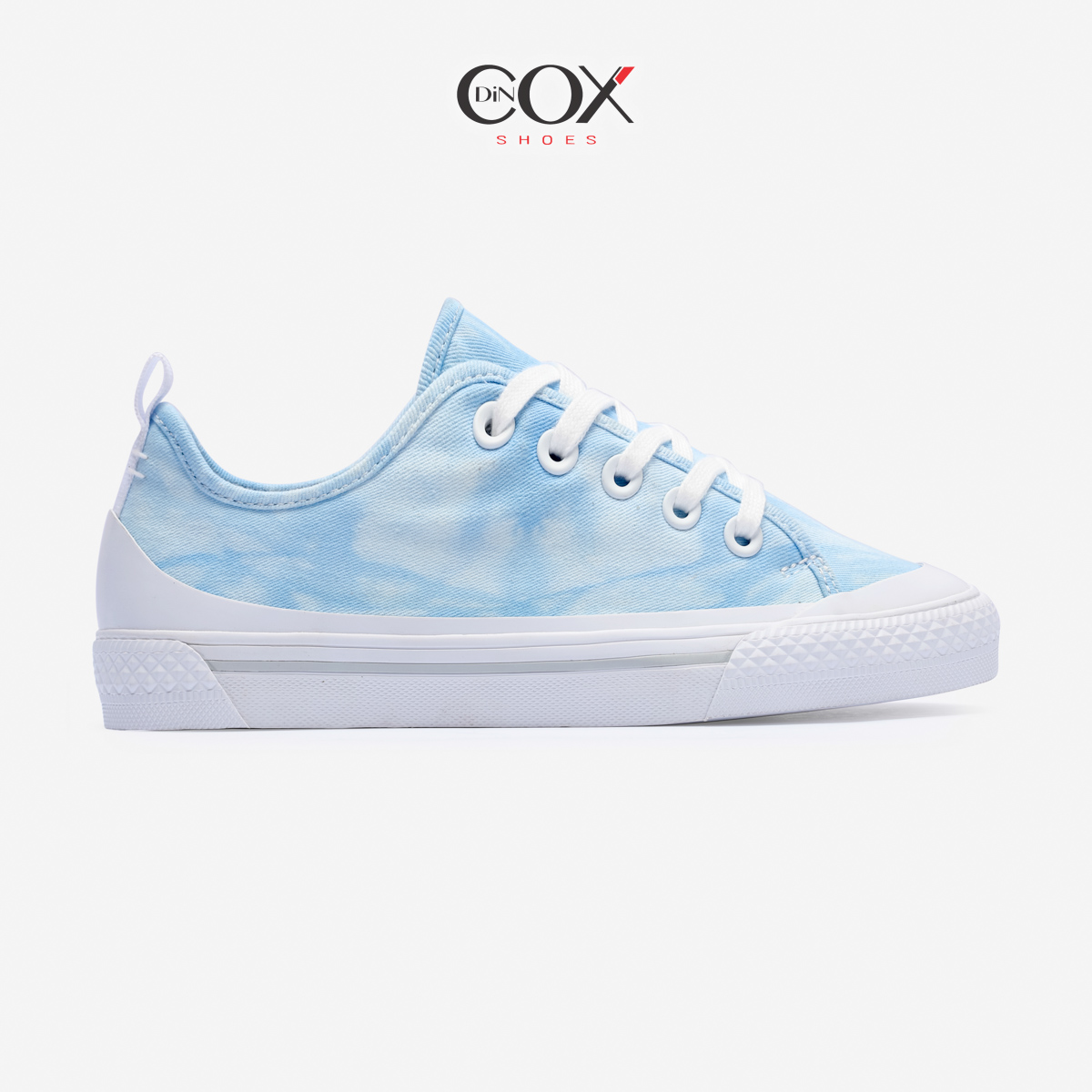 Giày Sneaker Nữ Vải canvas Dincox C20 Blue Tie Dye Chính Hãng