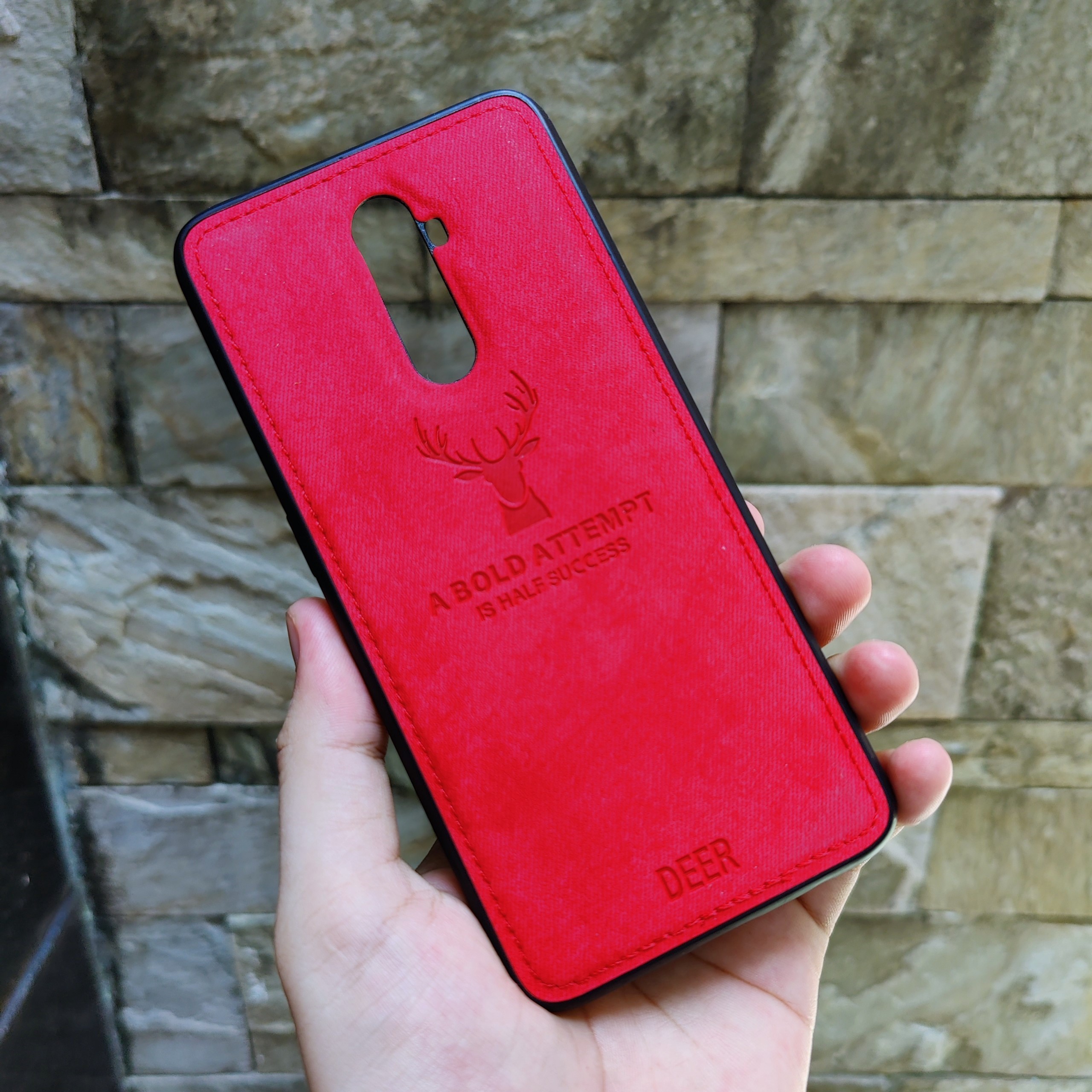 Ốp Lưng Realme X2 Pro Oppo Reno Ace vân da khắc hình Nai