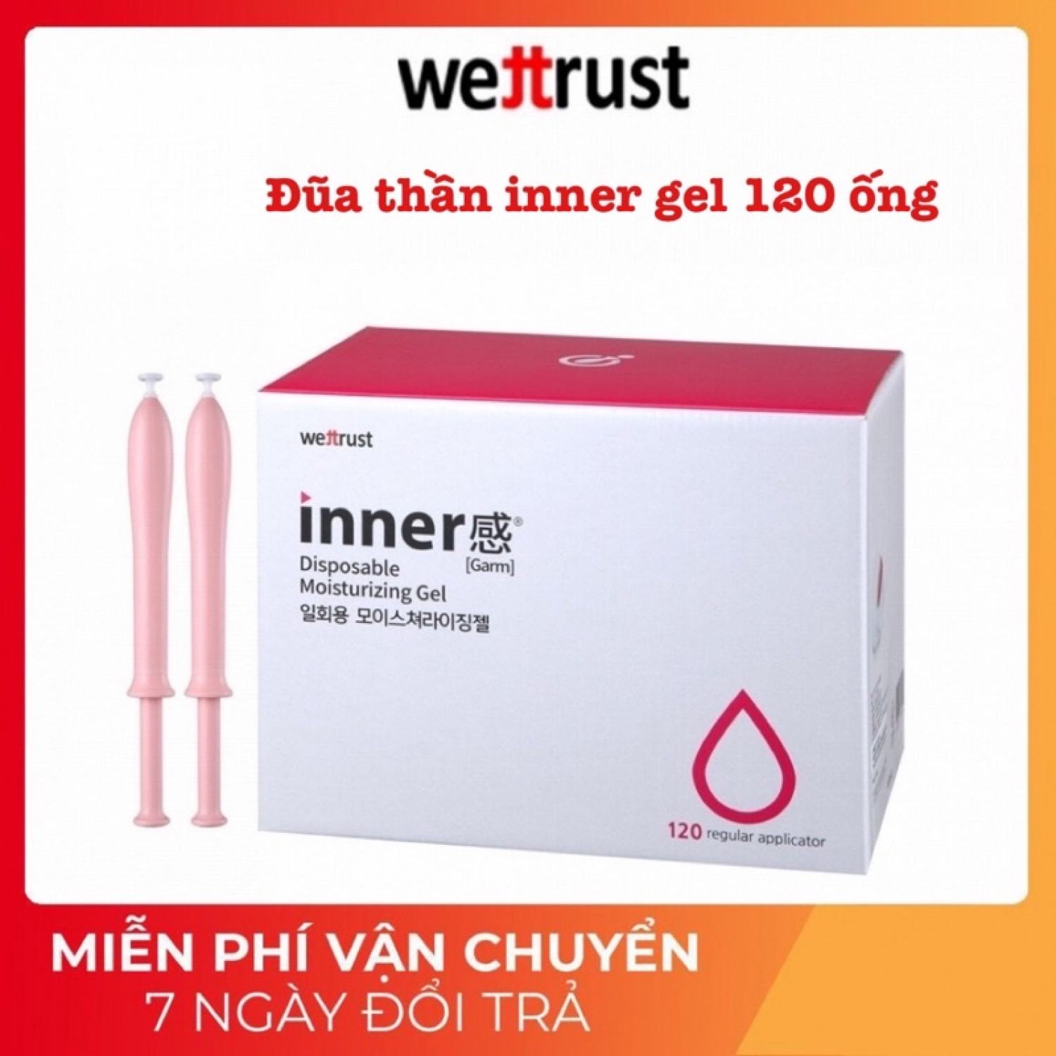 Đũa thần inner ɡel Dưỡng Ẩm Vùng Kín Phụ Nữ Wettrust Inner ɡel Disposable Moisturizing 120 ống đũa thần phụ khoa INNER CAO CẤP