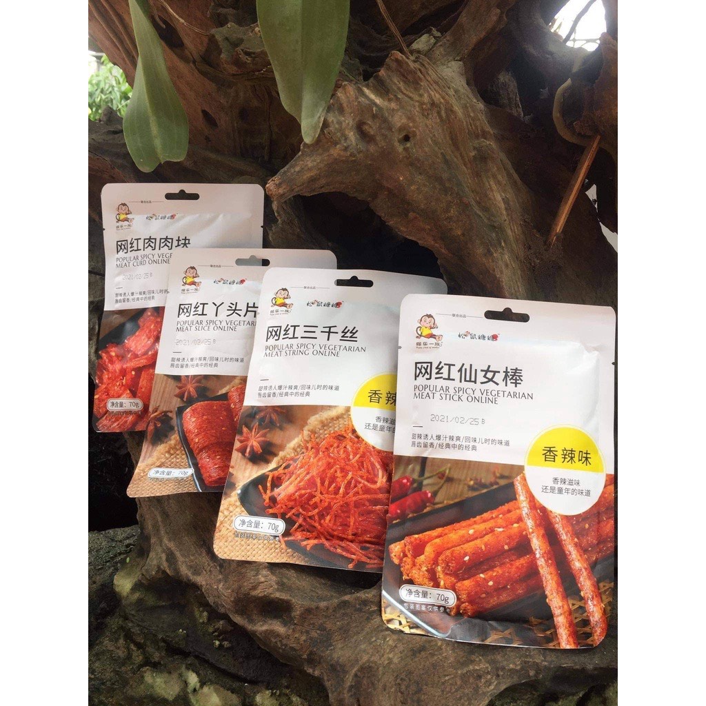 Combo 4 gói 280G Tăm Cay Đồ Ăn Vặt Cay Cổng Trường Hót Của Các Bạn Nhỏ