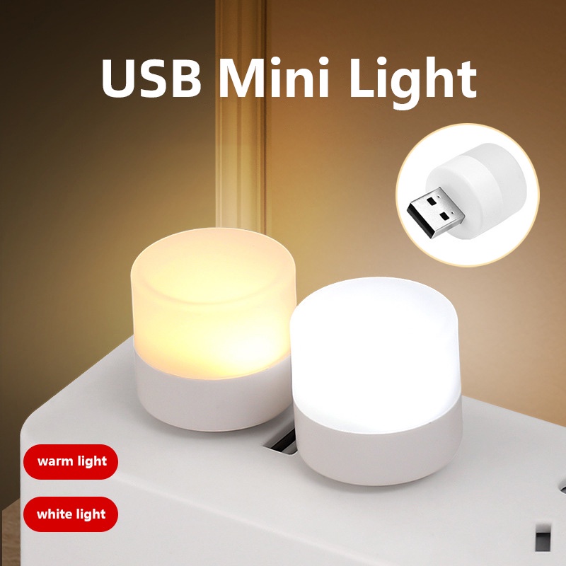 Đèn led usb mini 1w dùng nguồn cổng usb 5v có ánh sáng trắng và ánh sáng vàng bảo vệ mắt