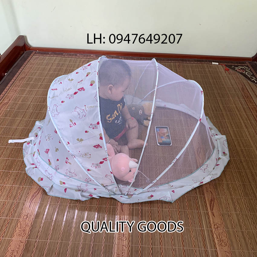[GIÁ XUẤT XƯỞNG] Màn chụp gấp gọn dày dặn chống muỗi cho bé - Quality Goods - Bảo hành 6 tháng - Màn dễ gấp gọn, chất liệu mịn màng, êm ái, thoáng mát.