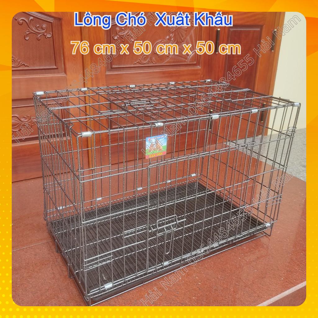 Chuồng Chó Mèo Gấp Gọn ⚡ HÀNG LOẠI 1⚡ Lồng Chó Gấp Sơn Tĩnh Thép To, Chắc Chắn Kèm Khay Hứng
