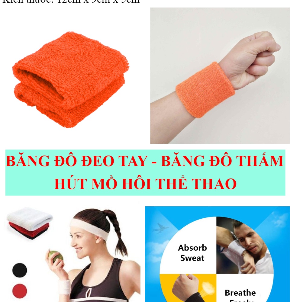 Băng đô đeo tay - băng đô thấm hút mồ hôi