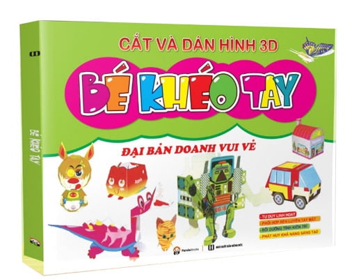 Fahasa - bé khéo tay - cắt và dán hình 3d - đại bản doanh vui vẻ
