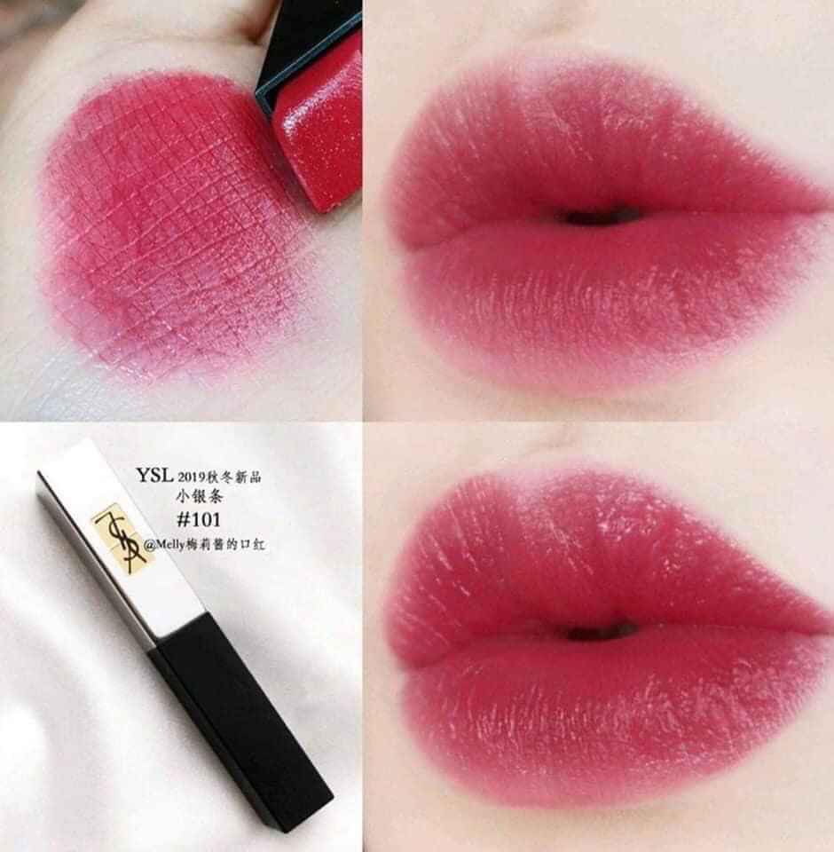 SON YSL ROUGE PUR COUTURE THE SLIM SHEER MATTE - 101- ĐỎ HỒNG - LIBRE- HAPPY HOUSE