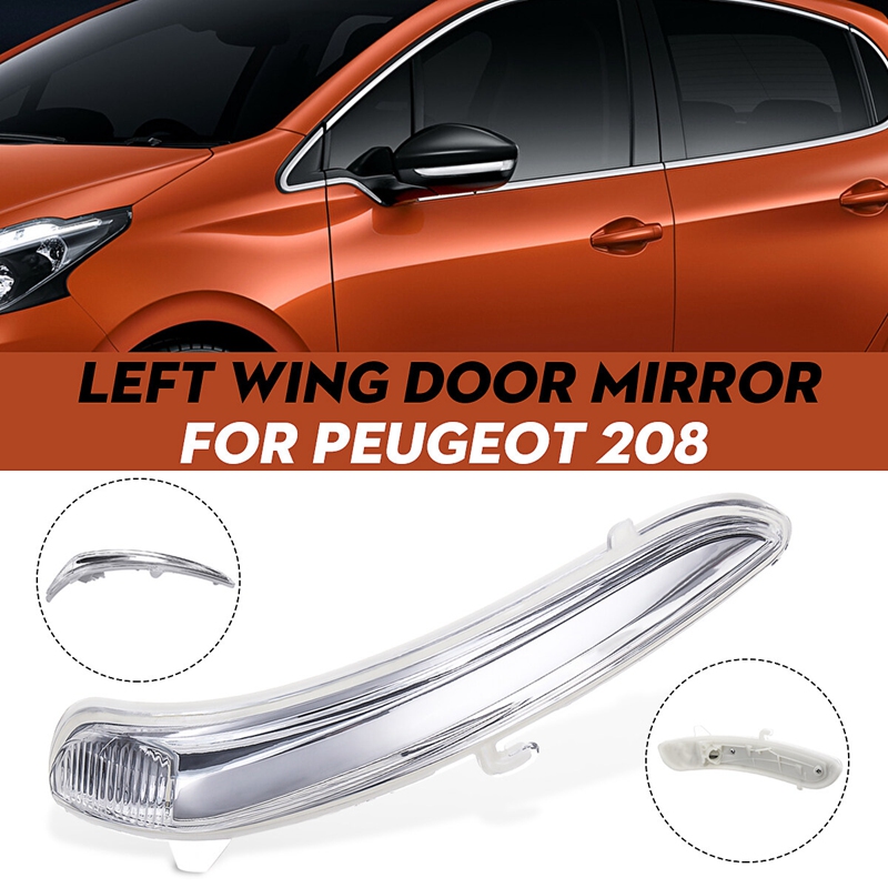 Car Door Wing Rearview Mirror Turn Signal Indicator Light Lens Cover for Peugeot 208 2008 2012-2017 1607512680